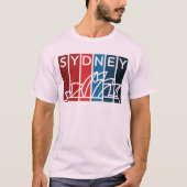 Sydney Opera House Modern Abstracte Kunst T-shirt (Voorkant)