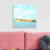Sydney Opera House modern reisblad Canvas Afdruk (Insitu (Woonkamer))