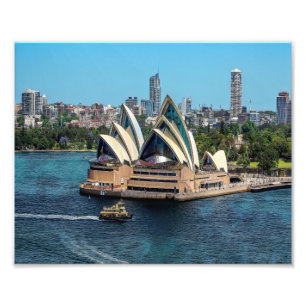 Sydney - OPERA HOUSE - panorama Foto Afdruk