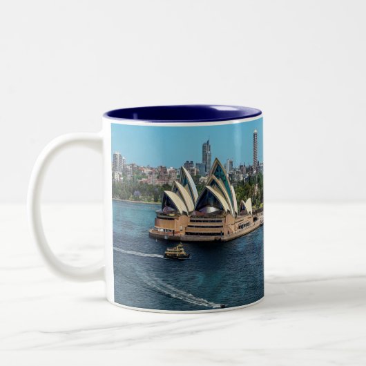 Sydney - OPERA HOUSE - panorama Tweekleurige Koffiemok (Links)