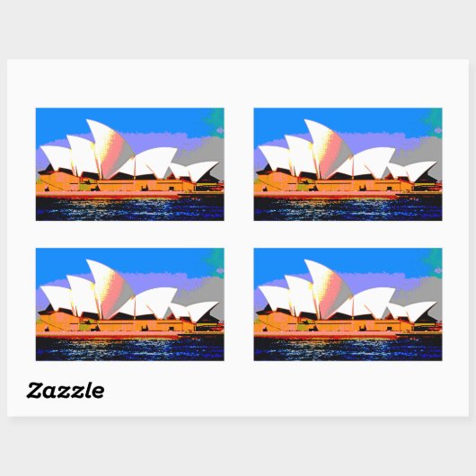 Sydney Opera House Rechthoekige Sticker (Vel)