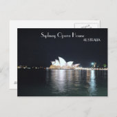 Sydney Opera House 's nachts Briefkaart (Voorkant / Achterkant)