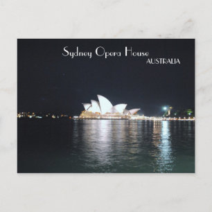 Sydney Opera House 's nachts Briefkaart