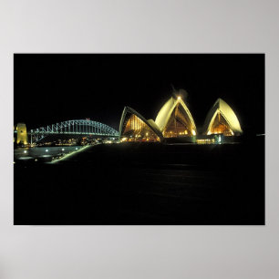 Sydney Opera House 's nachts, Nieuw-Zuid-Wales, 2 Poster