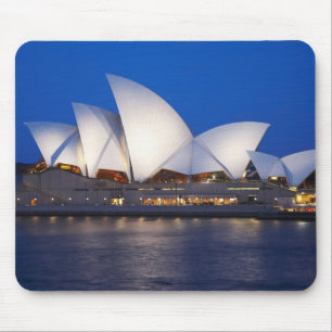 Sydney Opera House 's nachts, Sydney, Nieuw-Zuid-W Muismat