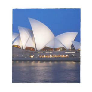 Sydney Opera House 's nachts, Sydney, Nieuw-Zuid-W Notitieblok