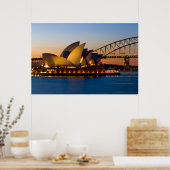 Sydney Opera House & Sydney Harbour Bridge Poster (Keuken)