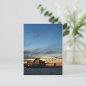 Sydney Opera House te Nightfall Briefkaart (Staand voorkant)