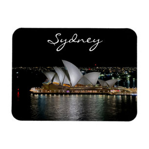 Sydney Opera House van Night, Australië, Foto Magneet