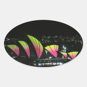 sydney opera vivid ovale sticker