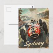 Sydney raceauto briefkaart (Voorkant / Achterkant)