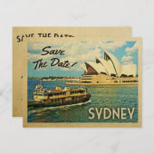 Sydney Save the Date Australia Aankondigingskaart (Voorkant / Achterkant)