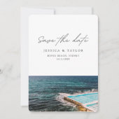 Sydney Save the Date Bondi Beach Wedding Kaart (Voorkant)