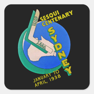 Sydney Sesqui Centenary Vierkante Sticker