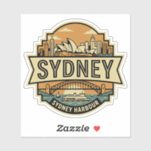 Sydney Silhouette Australië Opera House Reis Badge