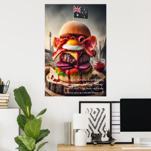 Sydney Sizzle Burger 24x36 Poster
