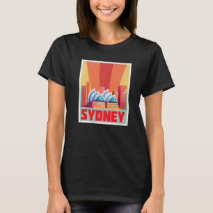 Sydney Skyline Retro Opera House New South Wales A T-shirt