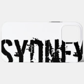 Sydney - Style urbain - coque iphone noir et blanc (Verso (horizontal))