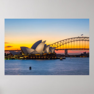 Sydney Sunset Poster