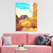 Sydney The Rocks met een havenbrug Canvas Afdruk (Insitu (Woonkamer))