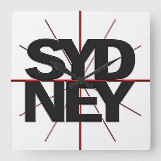 Sydney Timezone Wall klok (Voorkant)