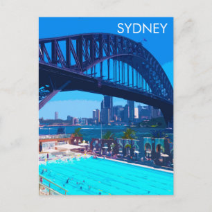 Sydney Vintage Travel Art Briefkaart