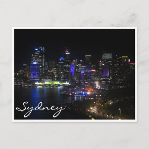 sydney vivid paars briefkaart