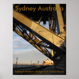 Sydney's Harbor Bridge and Opera House Poster