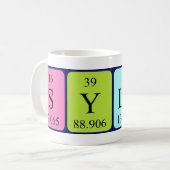 Sylas tasse de nom de table périodique (Devant gauche)