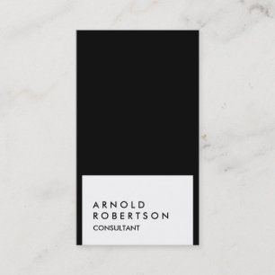 Sylish Black White Modern Consultant Visitekaartje