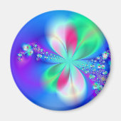 Sylph Dance Bright Blue Fractal Art Magneet (Voorkant)