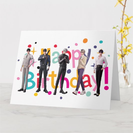 Sylus Caleb Xavie Liefde en Deepspace Geïnspireerd Kaart (Gele Bloem)