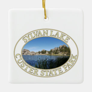Sylvan Lake, Custer State Park, Black Hills, SD Keramisch Ornament