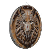 Sylvan Sentinel: De majestueuze wolfprint Dartbord (Voorkant Links)