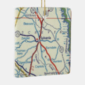 Sylvania Georgia  kaart Keramisch Ornament (Rechts)