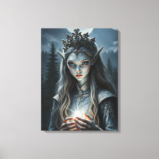 Sylvarae Nightwhisper Betoverde Elfen Tovenares  Canvas Afdruk