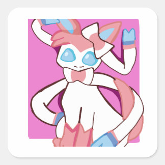 Sylveon (pokemon) vierkante sticker