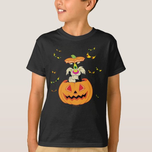 SYLVESTER™ Hiding in een Jack-o-Lantern T-shirt (Voorkant)