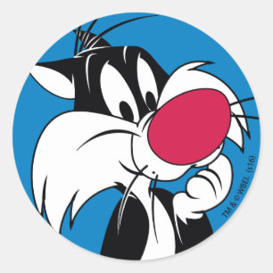 Sylvester Jr.   Klassieke post Ronde Sticker