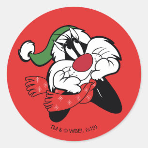 SYLVESTER™ kerstgedachten Ronde Sticker