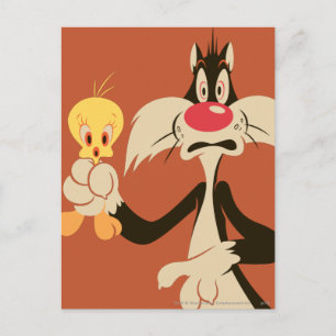SYLVESTER™ met TWEETY™ Briefkaart