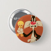 SYLVESTER™ met TWEETY™ Ronde Button 5,7 Cm (Voorkant /achterkant)