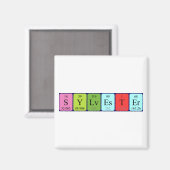 Sylvester periodieke tabelnaam magnet magneet (Voorkant / Achterkant)