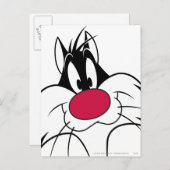SYLVESTER™ Red Nose Face Briefkaart (Voorkant / Achterkant)
