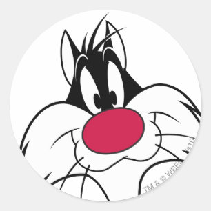 SYLVESTER™ Red Nose Face Ronde Sticker