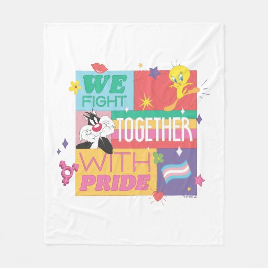 SYLVESTER™ & TWEETY™| We Fight Together With Pride Fleece Deken (Voorkant)