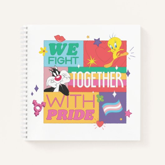SYLVESTER™ & TWEETY™| We vechten samen met trots Notitieboek (Voorkant)