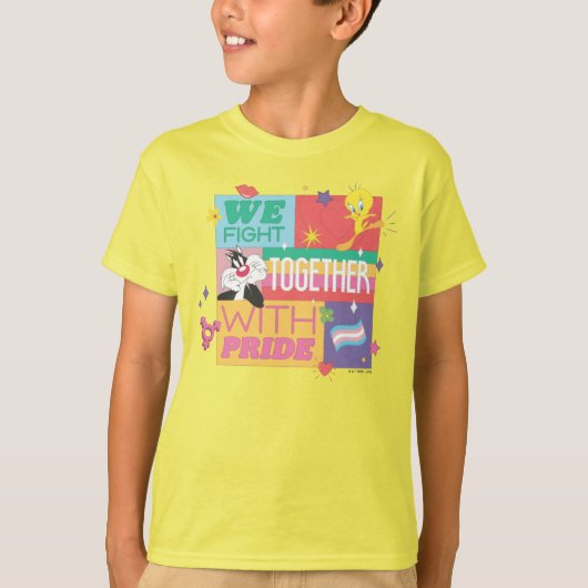 SYLVESTER™ & TWEETY™| We vechten samen met trots T-shirt (Voorkant)