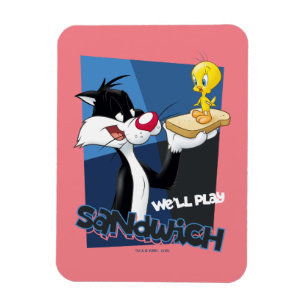 SYLVESTER™ & TWEETY™ "We'll Play Sandwich" Magneet