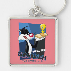 SYLVESTER™ & TWEETY™ "We'll Play Sandwich" Sleutelhanger
